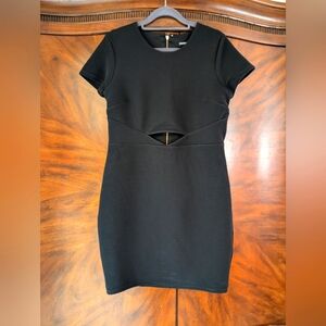 Express Ribbed Peekaboo Mini Dress